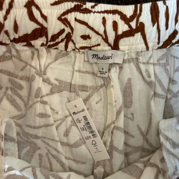 NWT double-gauze drawstring wide-leg pants in abstract flora Madewell - Picture 5 of 5